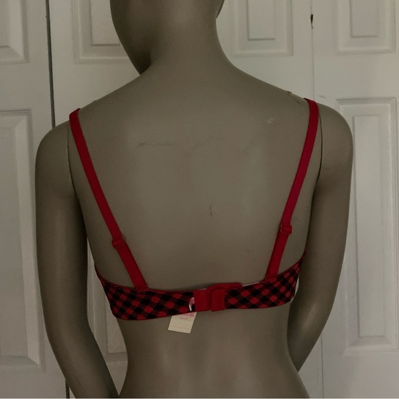 Victoria's Secret PINK Bra 34D Wear Everywhere Push-Up Plaid with Logo - Picture 7 of 16